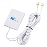 External 28DBI White LTE Antenna Cable Connector SMA 4G 3G Signal Amplifier Vertical WIFI Network Broadband TS-9 Mobile Router