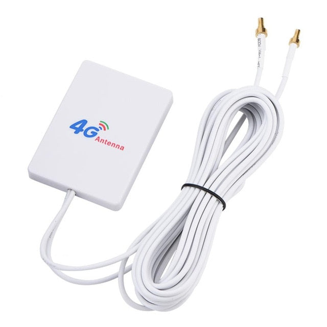 External 28DBI White LTE Antenna Cable Connector SMA 4G 3G Signal Amplifier Vertical WIFI Network Broadband TS-9 Mobile Router