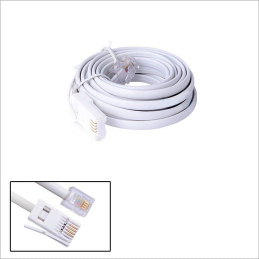 High Speed 10FT 3 Meters RJ11 Phone Cord RJ11 UK 6P4C British Telephone Phone ADSL Modem Line Cable